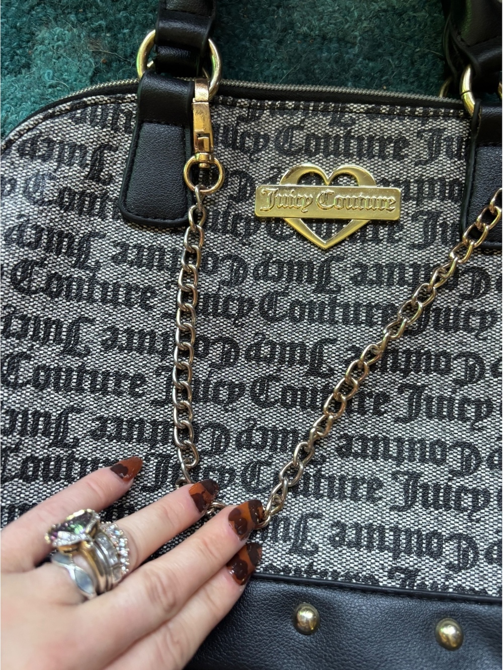 Juicy couture black and grey chain bag - Picture 3 of 5